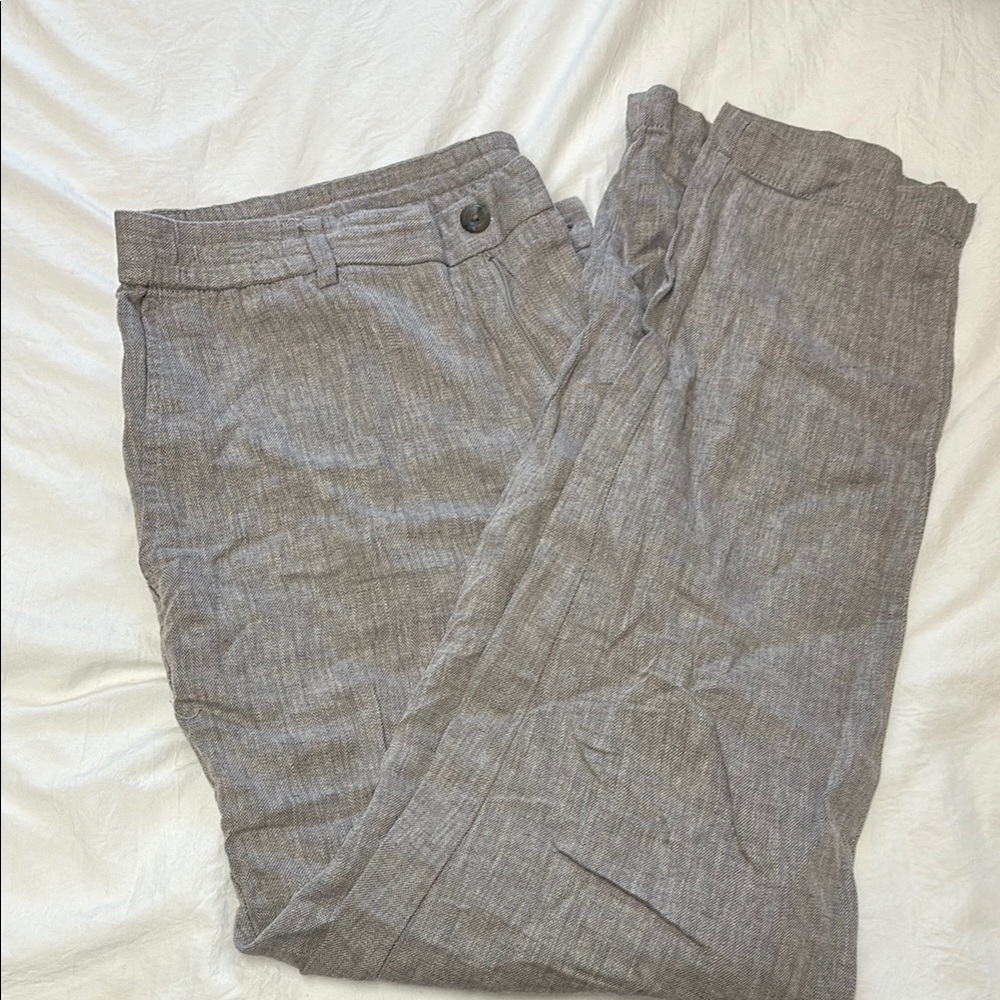Men's Grey Linen Pants